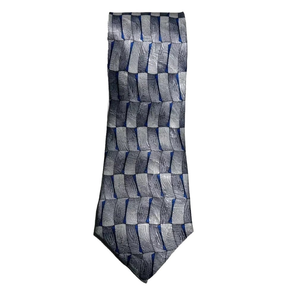 Vtg GRATEFUL DEAD Necktie 1996 Start Your Engines Seventeenth Set Gray 100% Silk